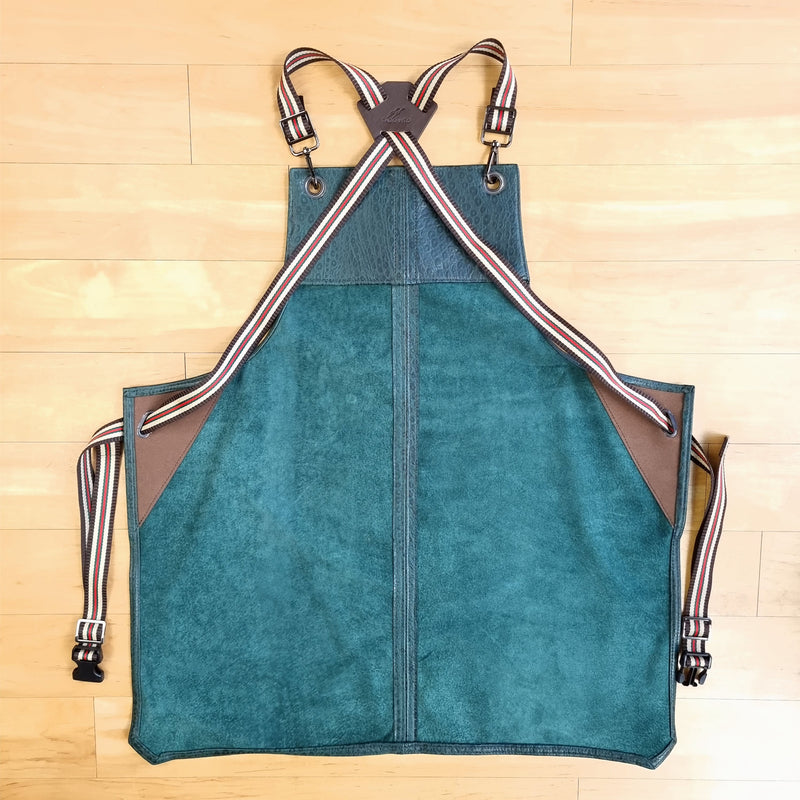 Green Lamb Leather Apron