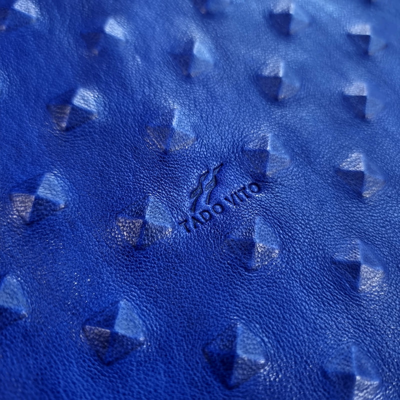 Blue Leather Apron 3D Embossed