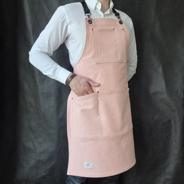Dusky Pink Cotton Canvas Apron