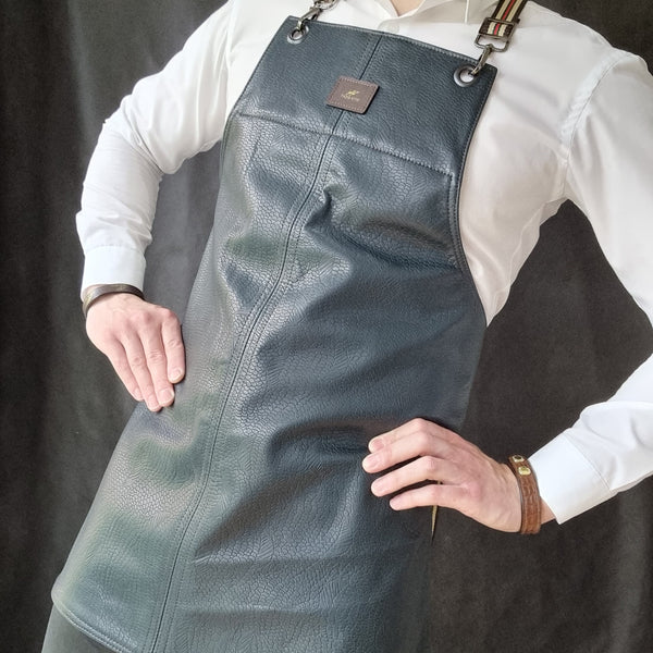 Dark Teal Lamb Leather Apron