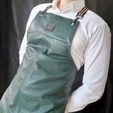 Green Lamb Leather Apron