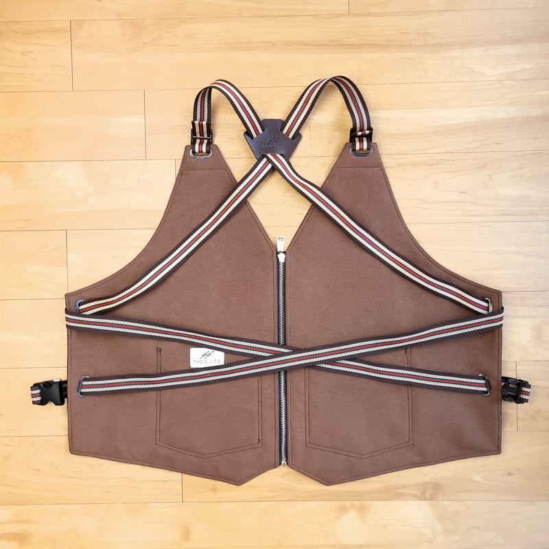 Brown Rubberised Polyester Vest