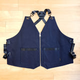 Navy Cotton Canvas Vest
