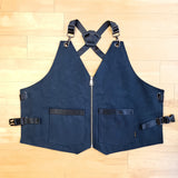 Charcoal Black Cotton Canvas Vest