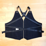 Charcoal Black Cotton Canvas Vest