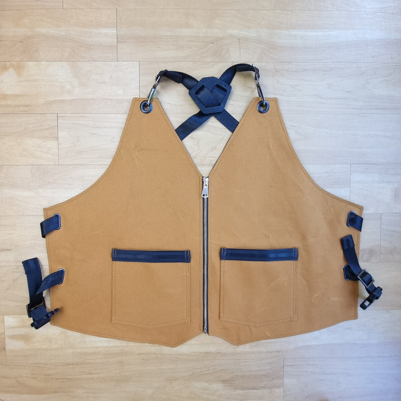 Yellow Cotton Canvas Vest