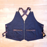 Brown Waxed Cotton Canvas Vest