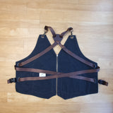 Brown Waxed Cotton Canvas Vest