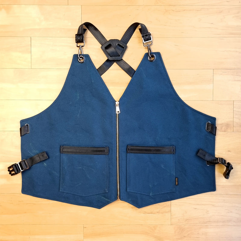 Teal Cotton Canvas Vest