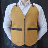 Yellow Cotton Canvas Vest