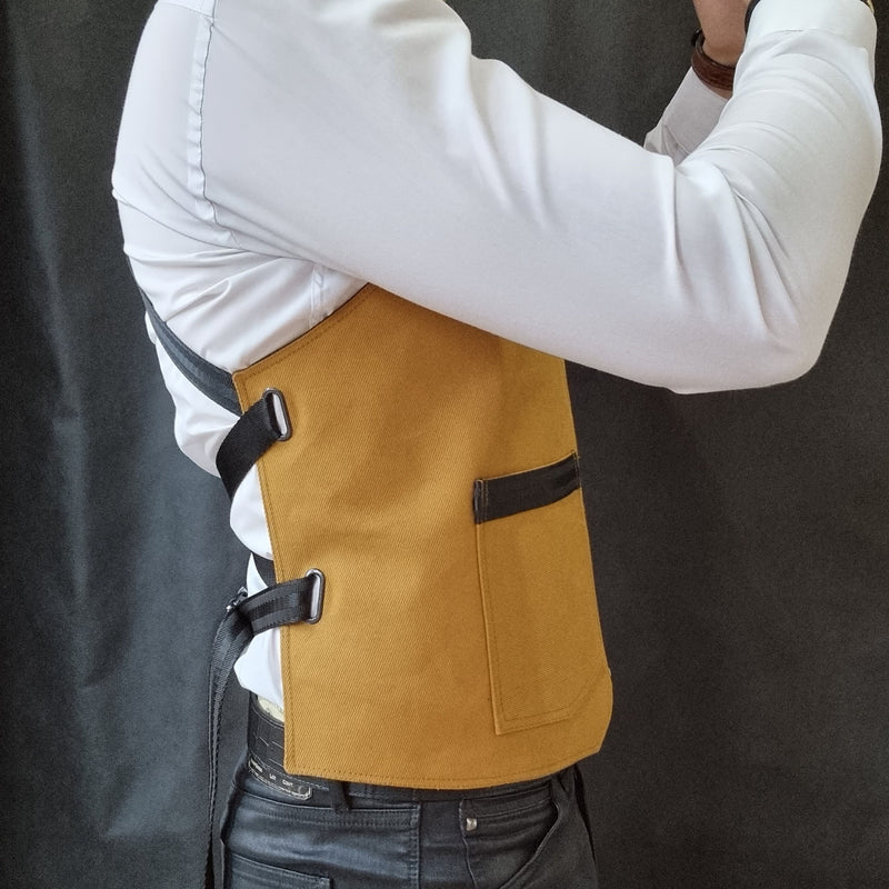 Yellow Cotton Canvas Vest
