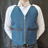 Teal Cotton Canvas Vest