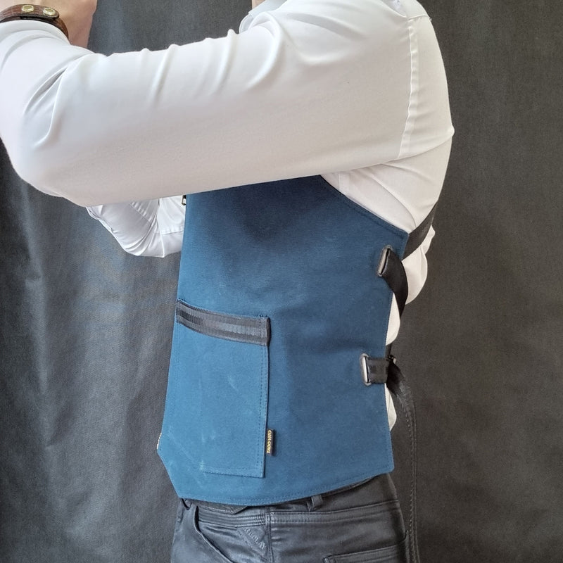 Teal Cotton Canvas Vest