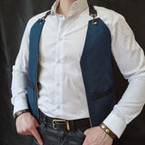 Teal Cotton Canvas Vest
