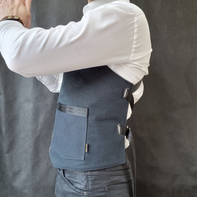 Charcoal Black Cotton Canvas Vest