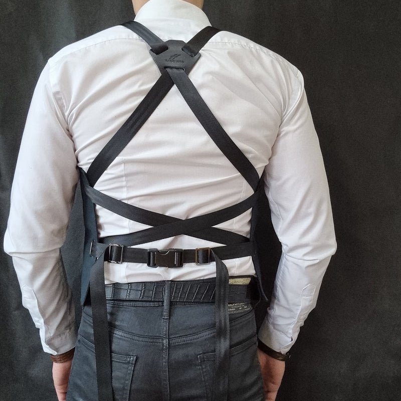 Charcoal Black Cotton Canvas Vest