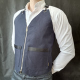 Navy Cotton Canvas Vest