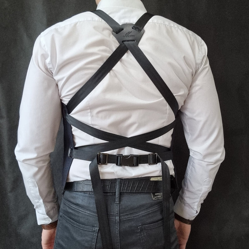 Navy Cotton Canvas Vest