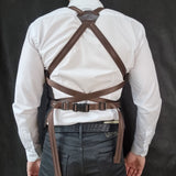 Black Leather Vest With Crocodile Pockets