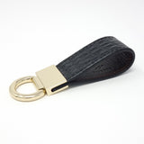 TADO VITO Leather Gold Keyring With Embossed Crocodile Effect