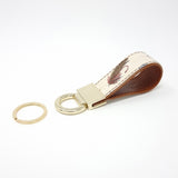 TADO VITO Ecru Flies Fishing Leather Keyring