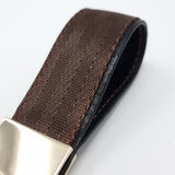 TADO VITO Leather Brown Strap Seat Belt Keyring