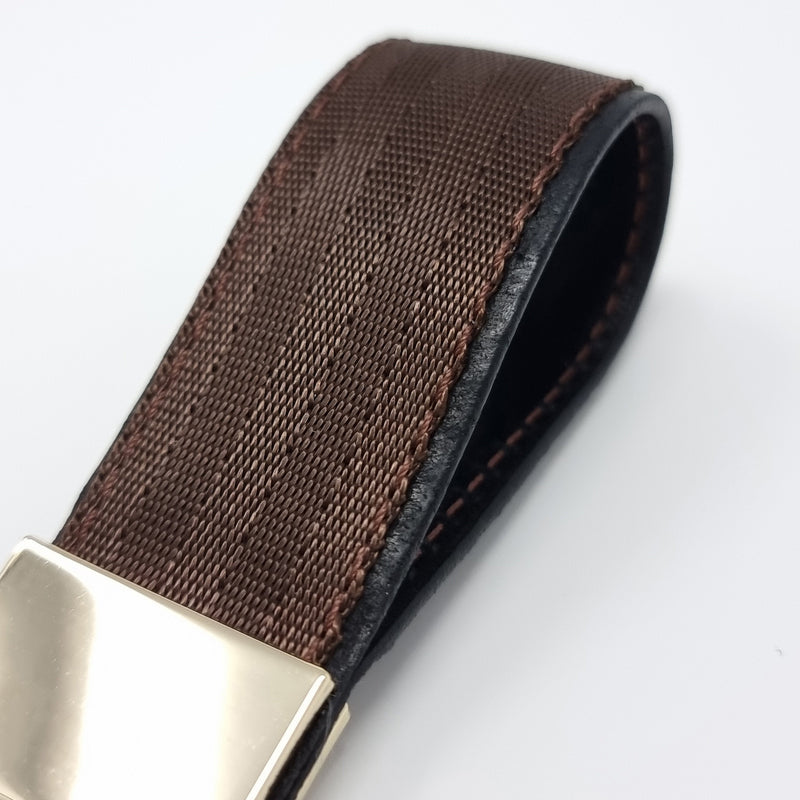 TADO VITO Leather Brown Strap Seat Belt Keyring