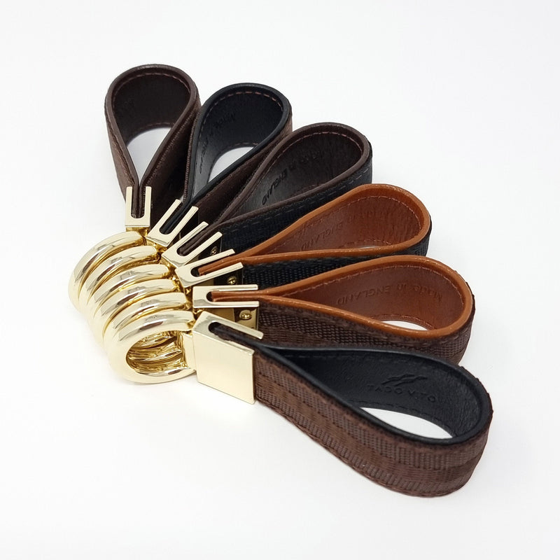 TADO VITO Leather Brown Strap Seat Belt Keyring