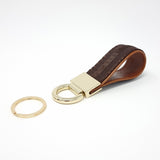 TADO VITO Leather Brown Stripes Strap  Keyring