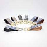 TADO VITO Leather Grey Reptile Coated Cotton Keyring