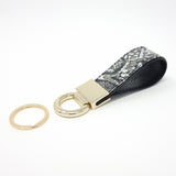 TADO VITO Leather Grey Reptile Coated Cotton Keyring