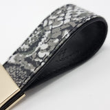 TADO VITO Leather Grey Reptile Coated Cotton Keyring