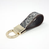 TADO VITO Leather Grey Reptile Coated Cotton Keyring