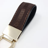 TADO VITO Leather Brown Stripes Strap  Keyring
