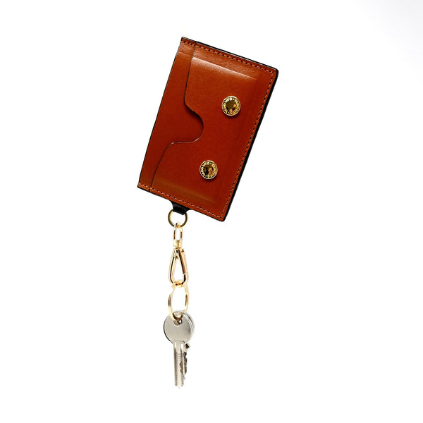 TADO VITO Leather Card Wallet Case Holder With Split Ring Attachment