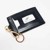 TADO VITO Black Leather Card Wallet Case Holder Vertical