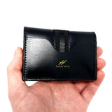 TADO VITO Foldable Leather Card Wallet Case Holder Black