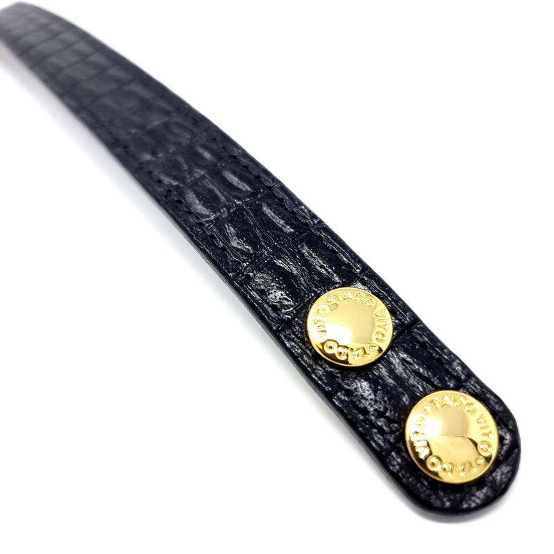 TADO VITO Unisex Leather Bracelet Reptile 3D Embossed Leather