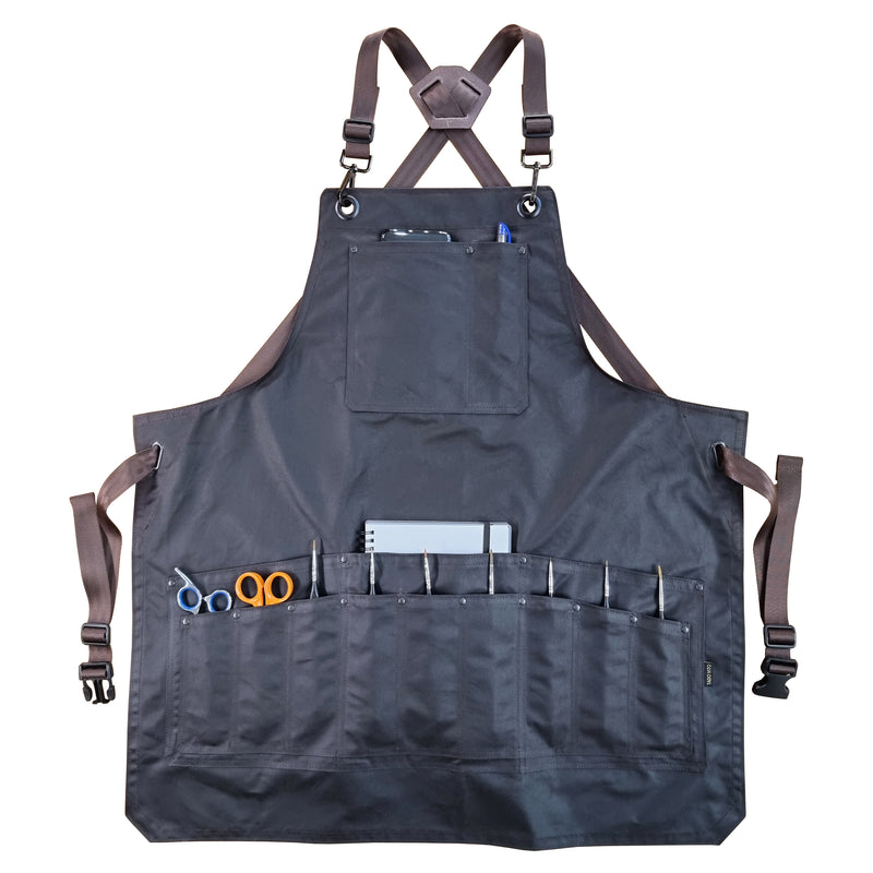 Brown Waxed Cotton Canvas Apron